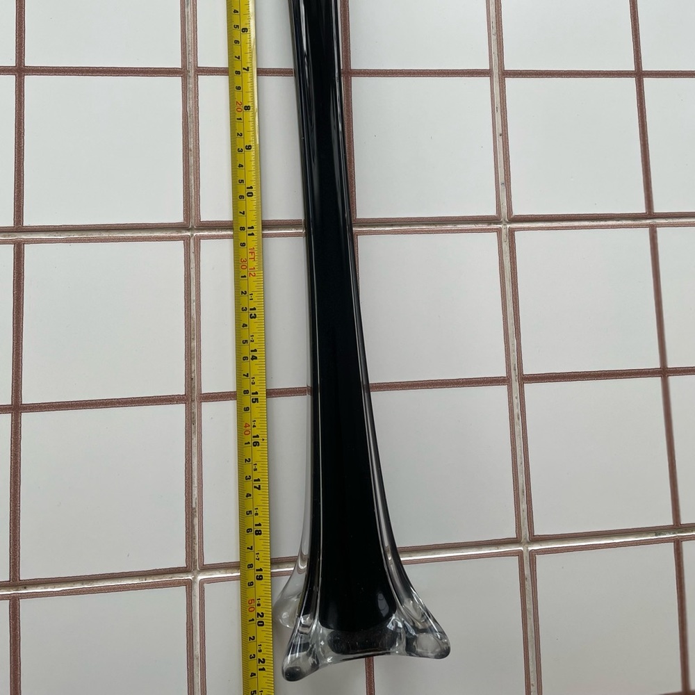 21” inch high black glass vases.  Two dozen in total, the price is for all :) . - Picture 2 of 4